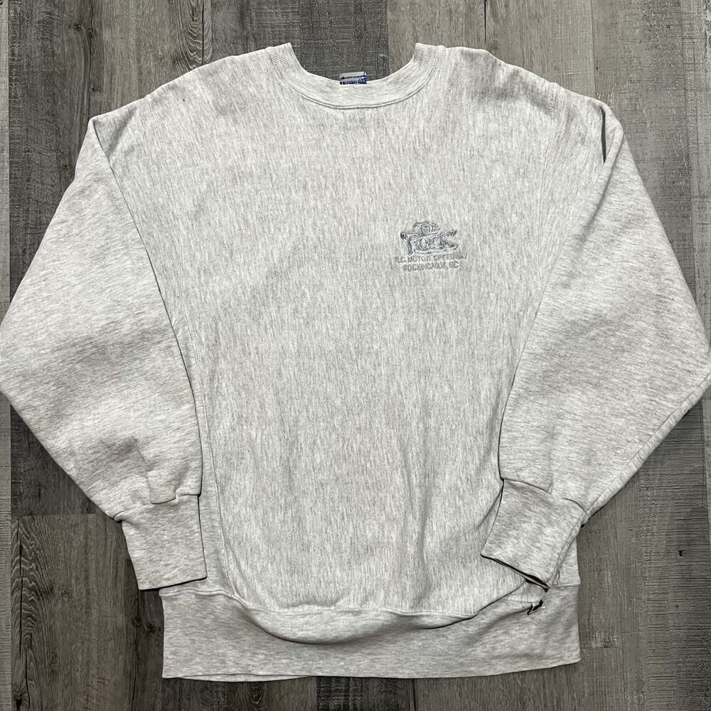 VTG North Carolina Motor Speedway Reverse Weave "The Rock" Grey 90s Sweatshirt